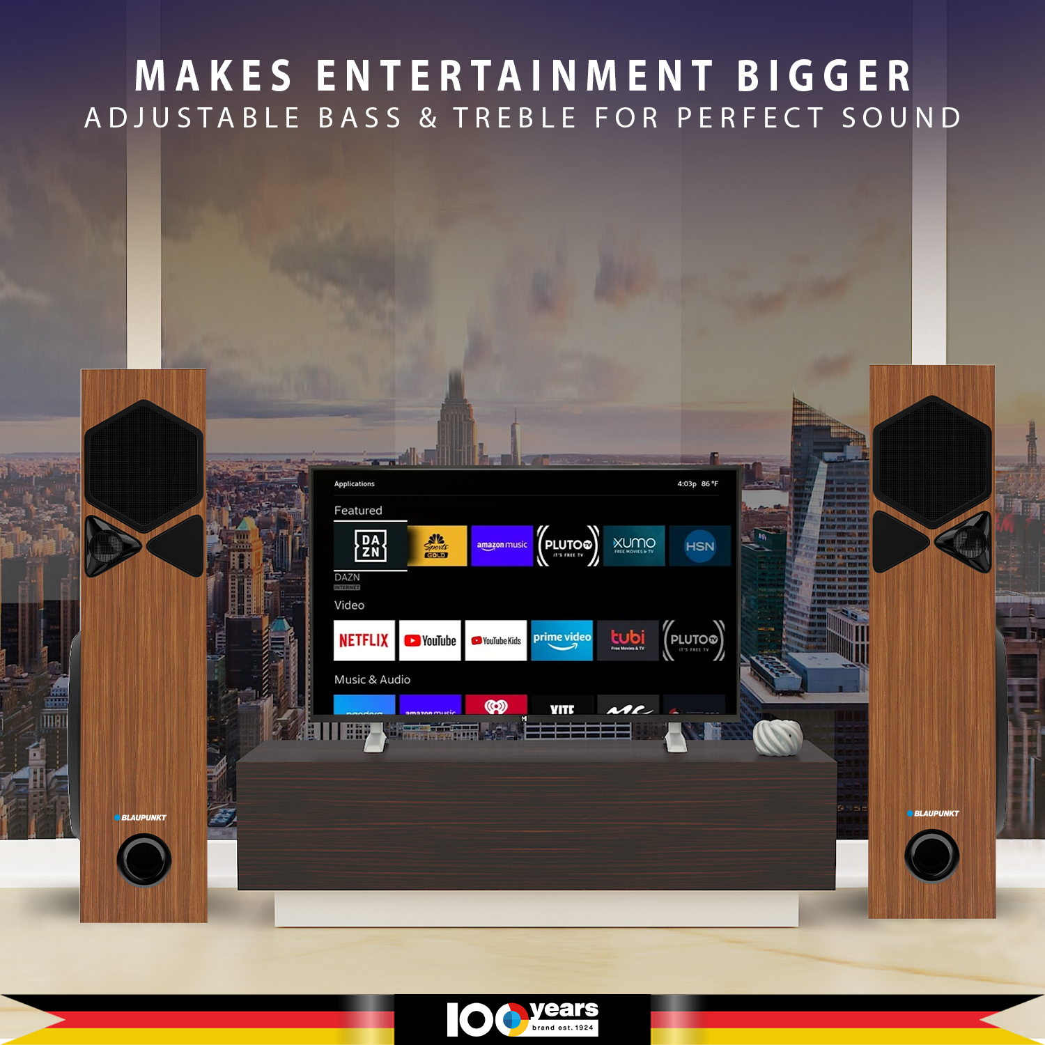 Refurbished Tower Speaker Rock & Roll TSP by Blaupunkt (Brown)