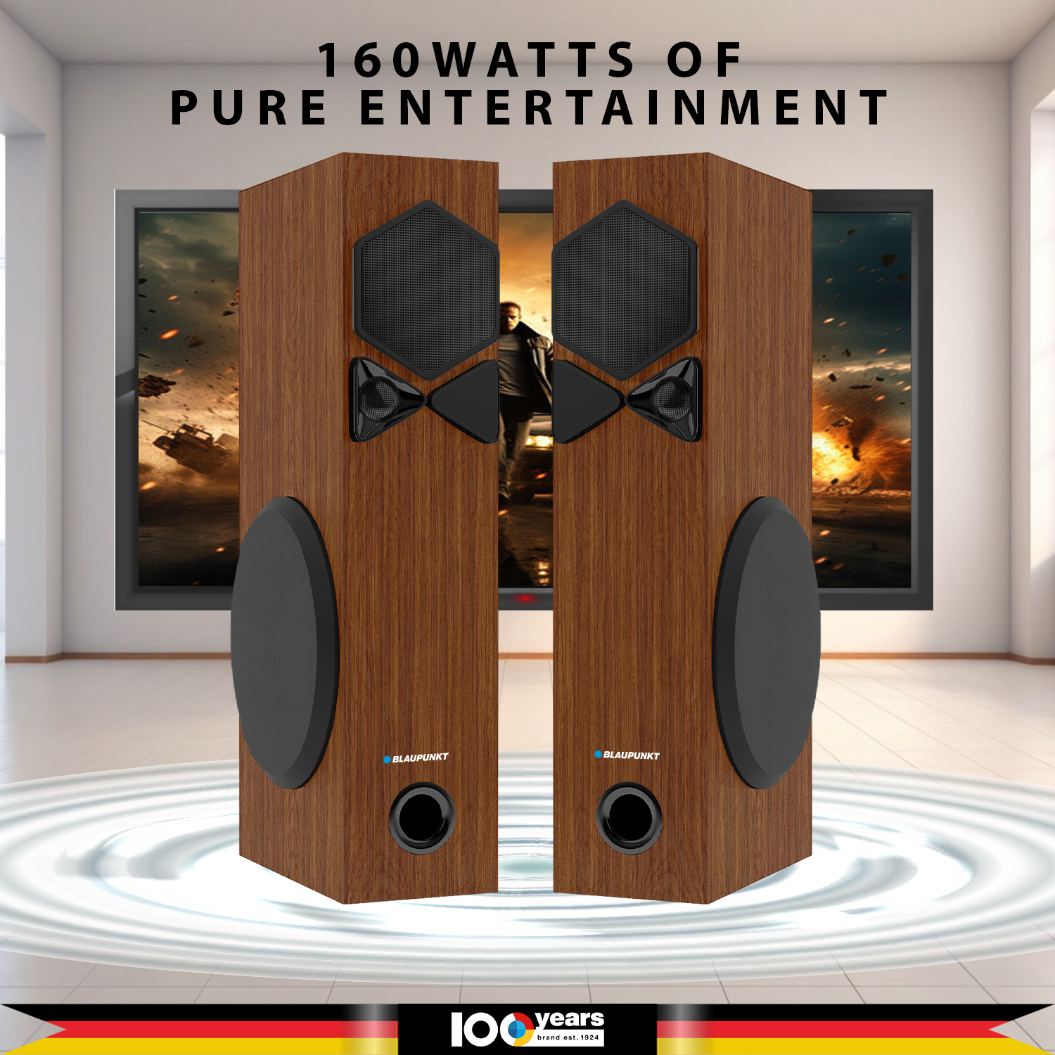 Refurbished Tower Speaker Rock & Roll TSP by Blaupunkt (Brown)