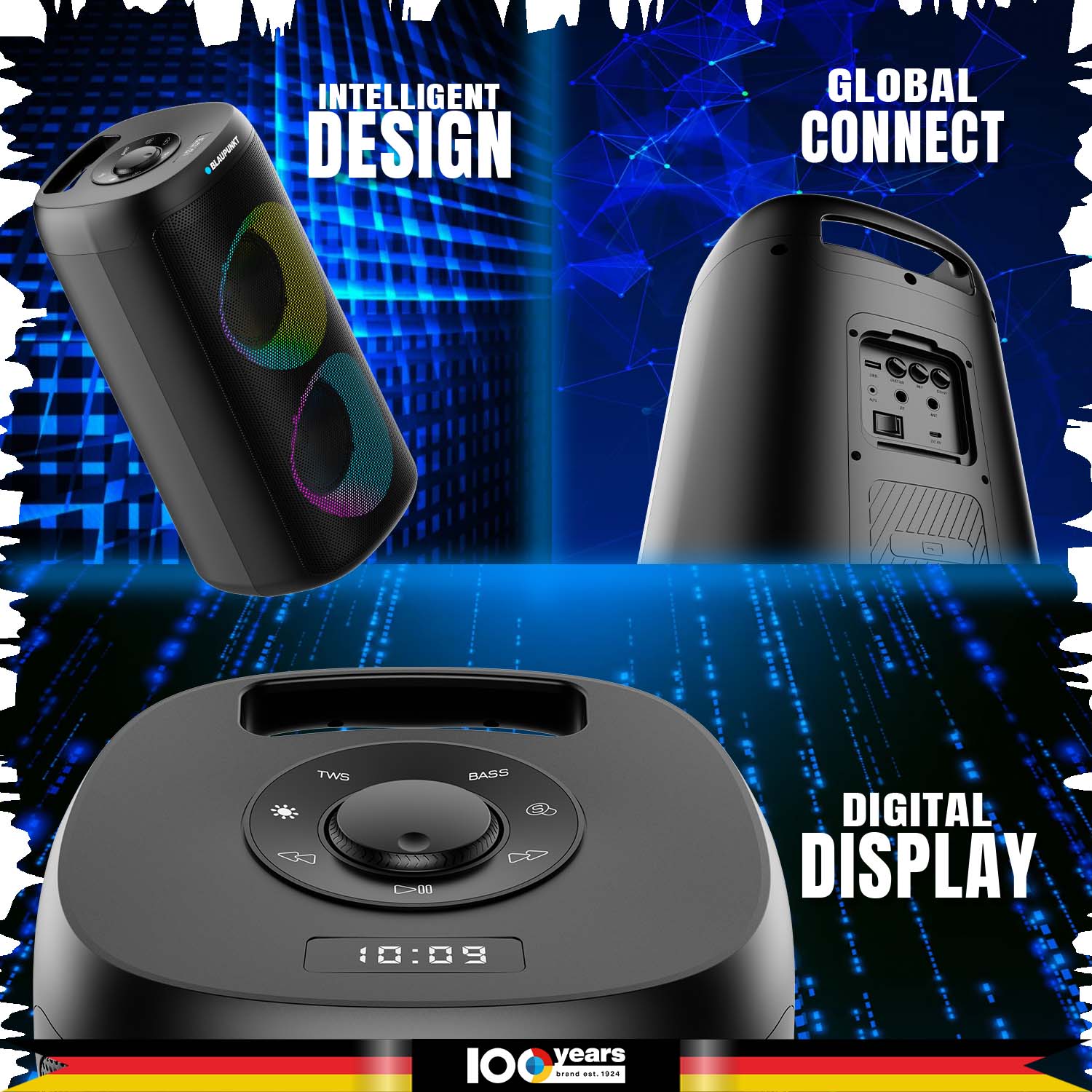 Outdoor Party Speaker Rock & Roll RAVE by Blaupunkt